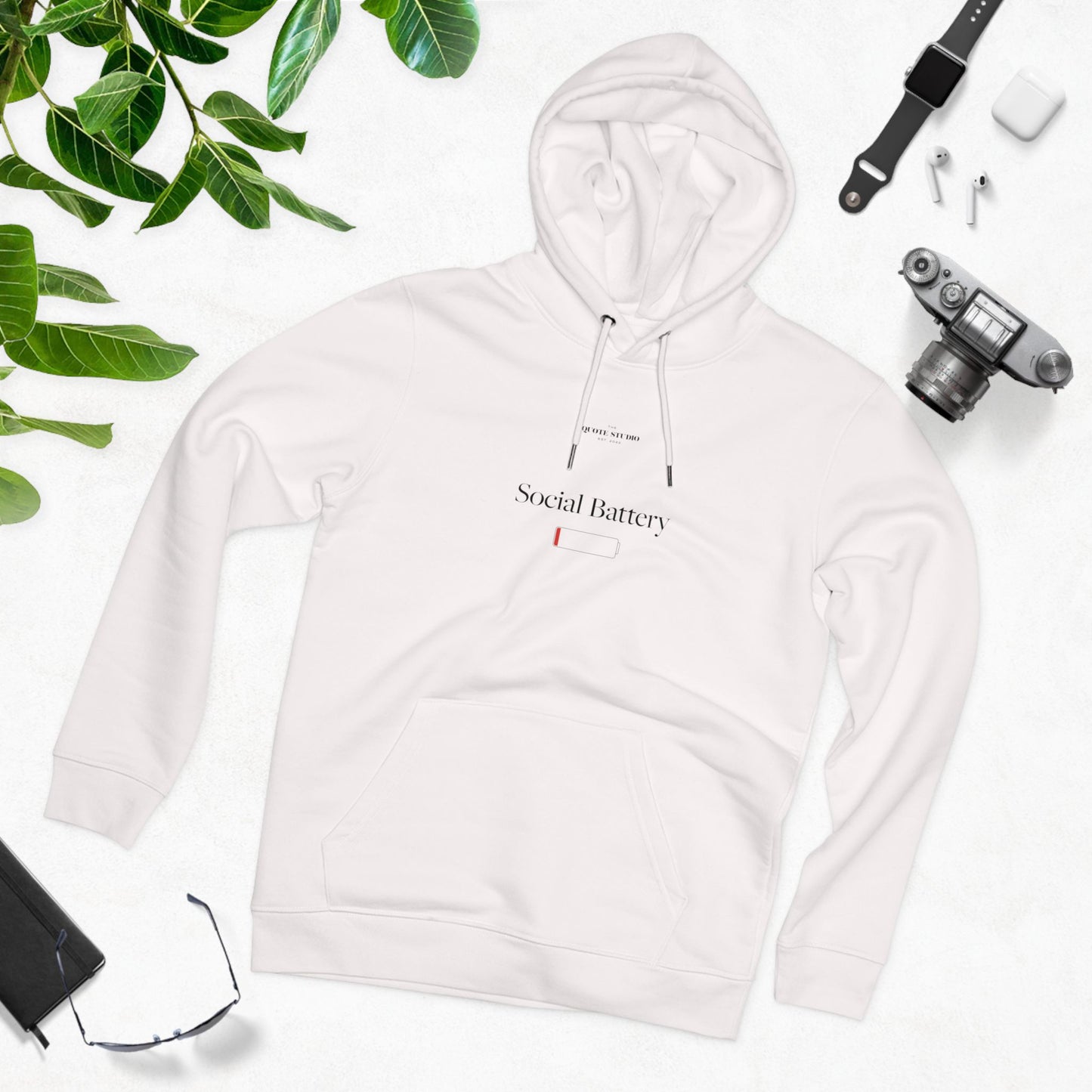 Social Battery Low Hoodie