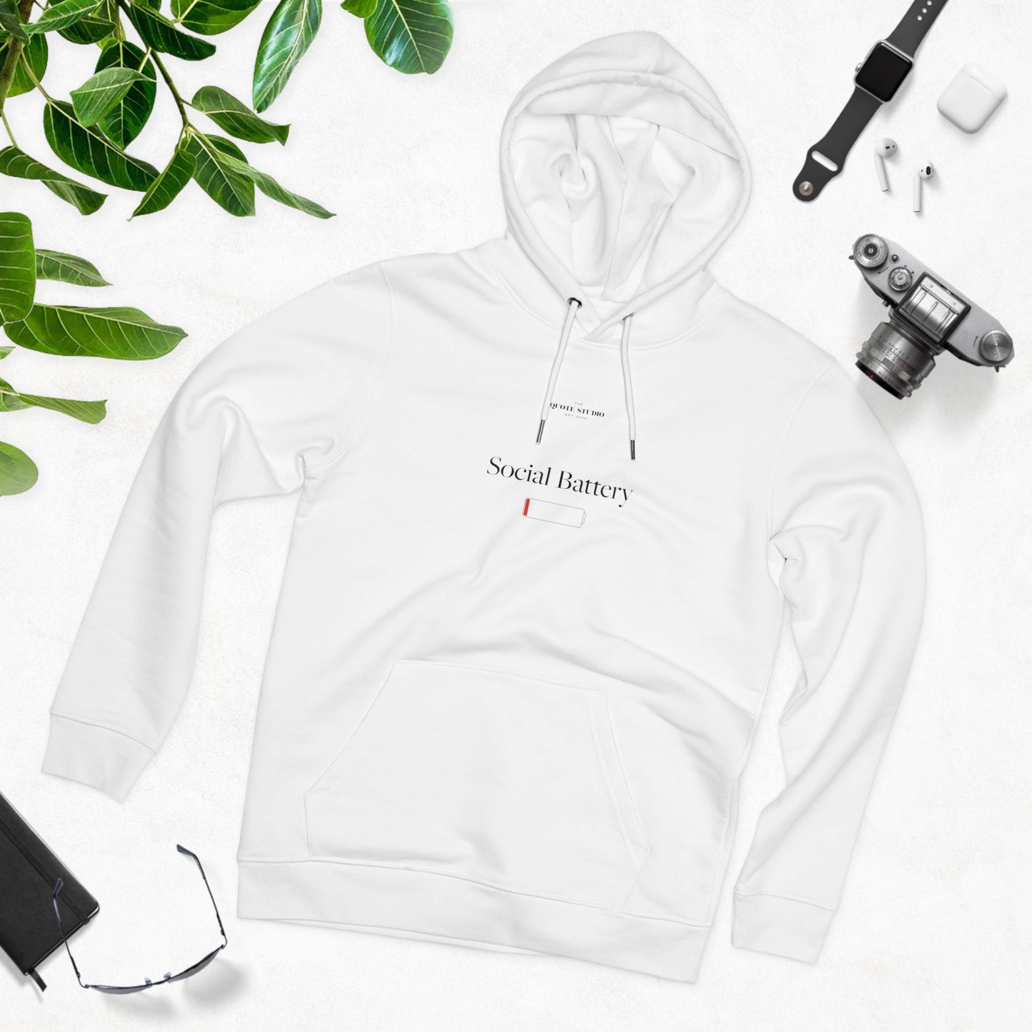 Social Battery Low Hoodie