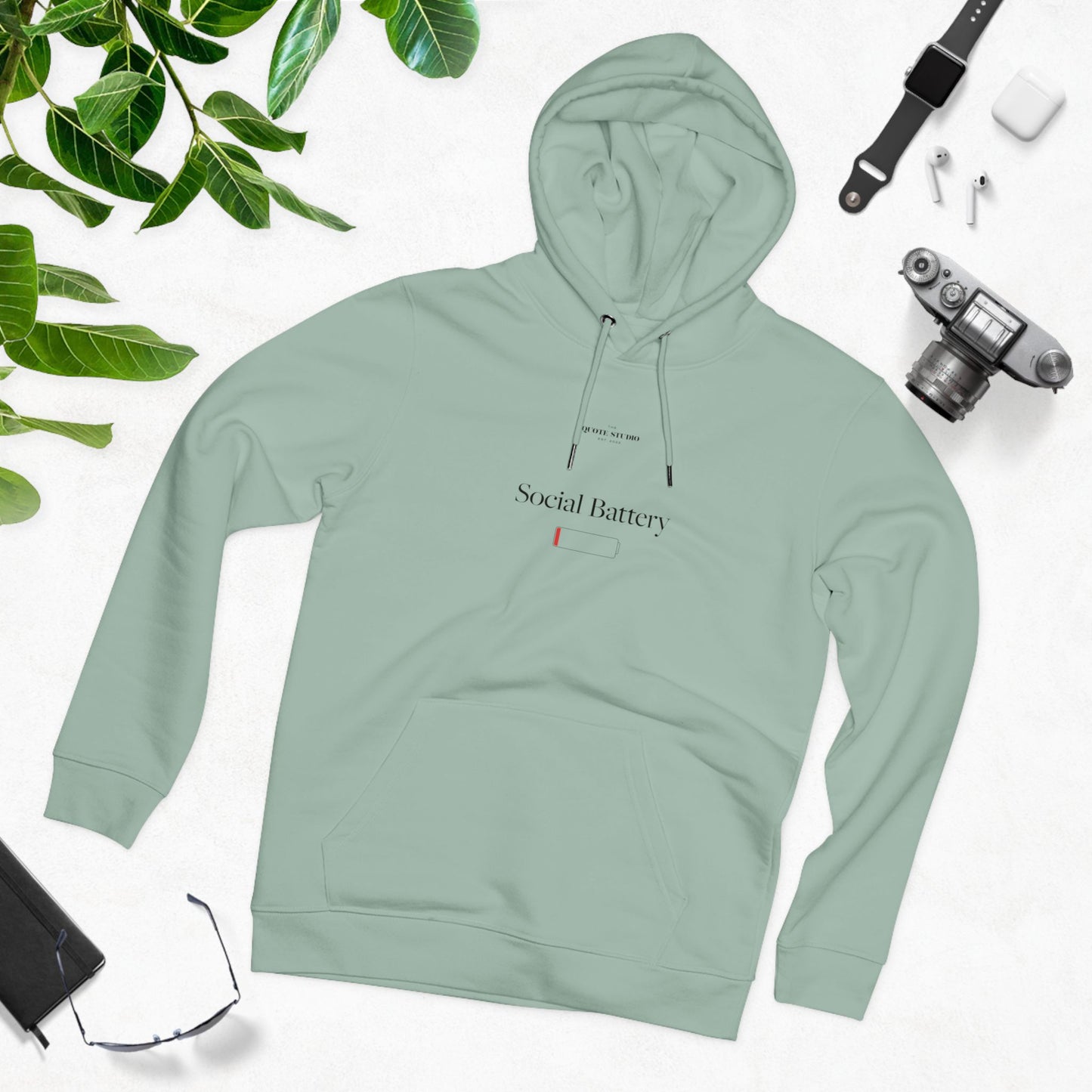 Social Battery Low Hoodie